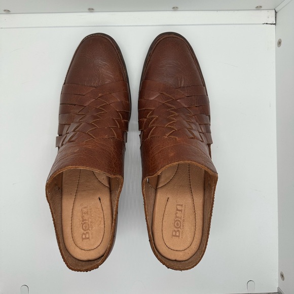Born Paya Woven Leather Mules British Tan Size 9 - Picture 3 of 9